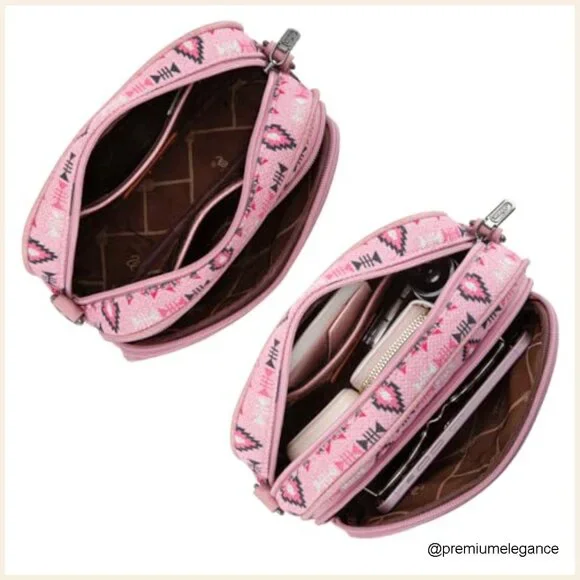 Canvas Crossbody Bag with Adjustable Straps, Multiple Pockets, Clutch Option - Picture 4 of 7